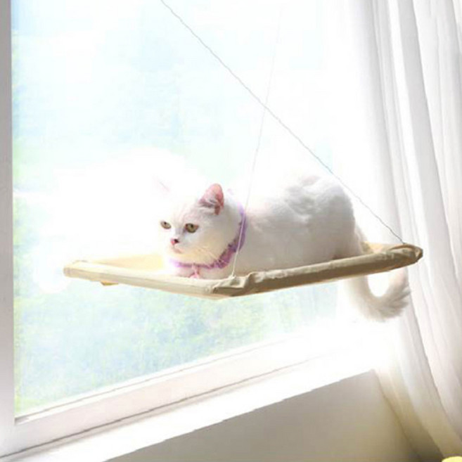 레드퍼피 윈도우 캣 베드, 아이보리, 1개