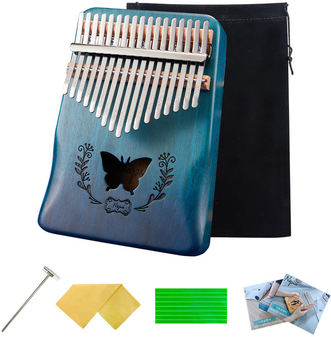 나푸아 NK3K 나비 베벨컷 칼림바 코아 우드 17음계, 1개