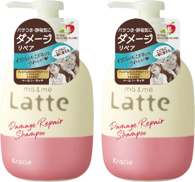 Kracie 葵緹亞 MA&ME Latte 損傷修復洗髮乳, 2個, 490ml