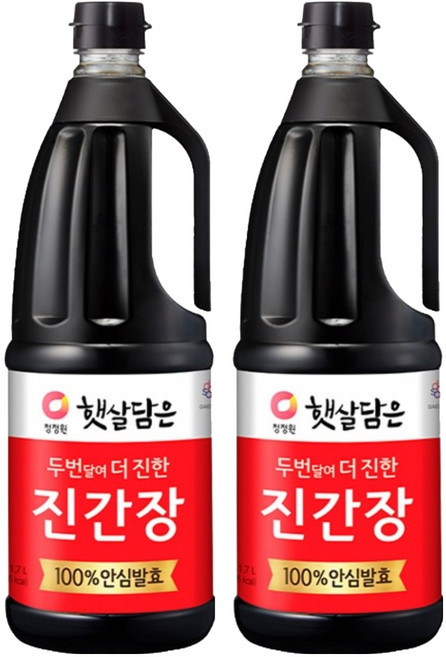 햇살담은 두번달여더진한 진간장, 1.7L, 2개