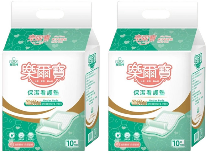 樂爾寶 保潔看護墊, 75 x 60cm, 10片, 2包