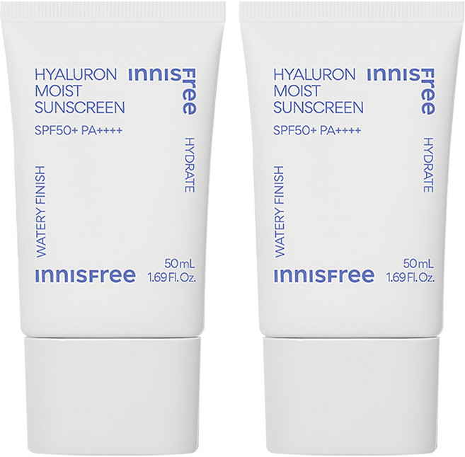 이니스프리 히알루론 수분 선크림 SPF50+ PA++++, 50ml, 2개