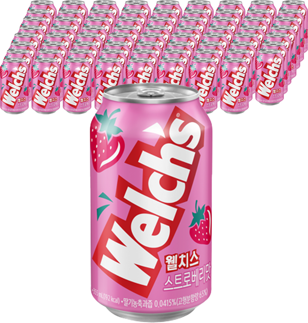 웰치스 딸기, 355ml, 72개