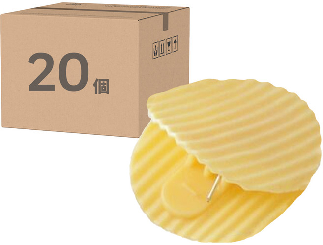 仿真薯片夾 塑膠材質 金屬彈簧, 橢圓 黃色, 1包