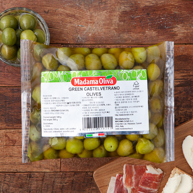 마다마올리바 카스텔베트라노 그린올리브, 800g, 1개