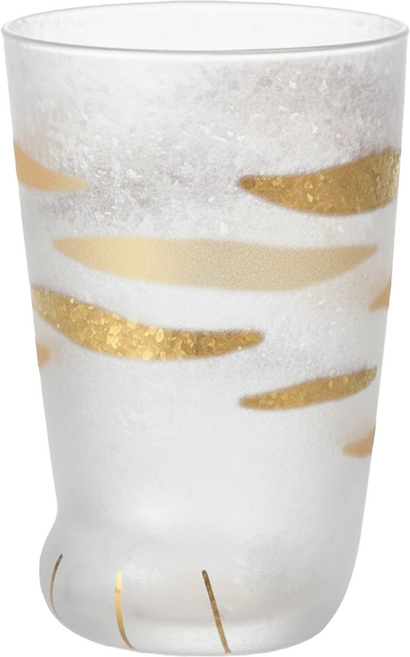 ADERIA GLASS 金箔橘貓貓腳杯禮盒 300ml, 透明, 1個