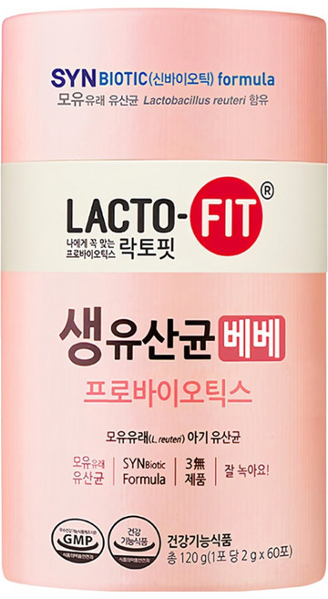 Chong Kun Dang 鍾根堂 LACTO-FIT 益生菌 幼兒款, 60包, 2g, 1罐