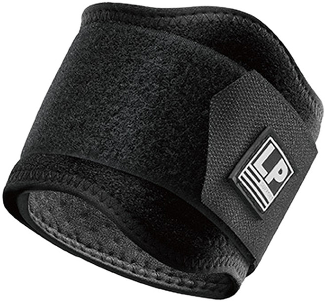 LP 高透氣網球 高爾夫球護肘, 黑色, 1個