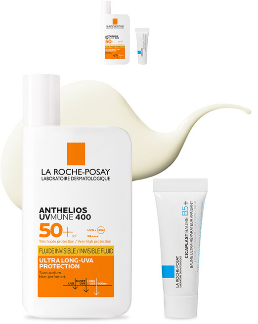 라로슈포제 안뗄리오스 UV뮨 400 선 플루이드 50ml SPF50+ PA++++ + 시카플라스트 밤 3ml 세트, 2세트