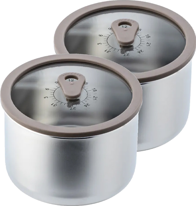 cook power 鍋寶 匠造系列 可微波304不鏽鋼保鮮盒, 2個容器 + 2個蓋子, 2個