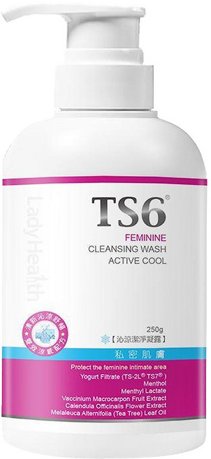 TS6 護一生 沁涼潔淨凝露 雙效薄荷涼感 TS-2L益菌精華 蘆薈萃取 洋甘菊萃取 金盞花萃取 蔓越莓萃取 茶樹精油, 250g, 1瓶