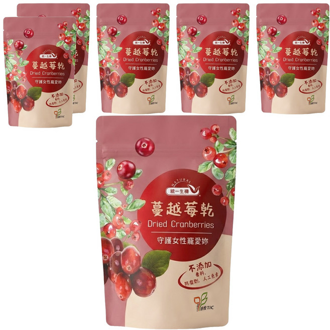 統一生機 蔓越莓乾, 135g, 6包