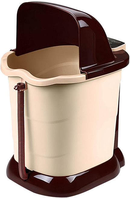 Ogula 小倉全自動加熱按摩泡腳桶 C008 (525 x 450 x 530mm 6.6kg) - 舒適足浴體驗, 棕色