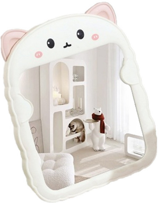 인아트 탁상용 깜찍 거울 아기고양이, 미백