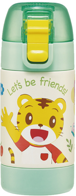 Skater 不鏽鋼直飲冷水壺 SSSC4D, 巧虎 白色 + 綠色 + 黃色, 350ml, 1個