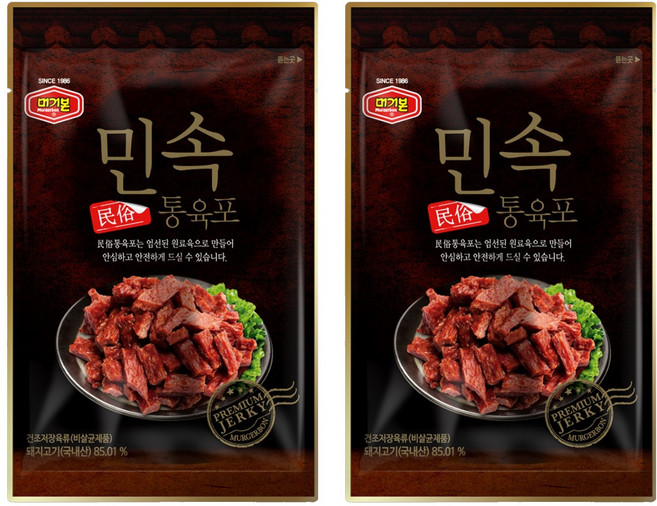 머거본 민속 통육포, 35g, 2개