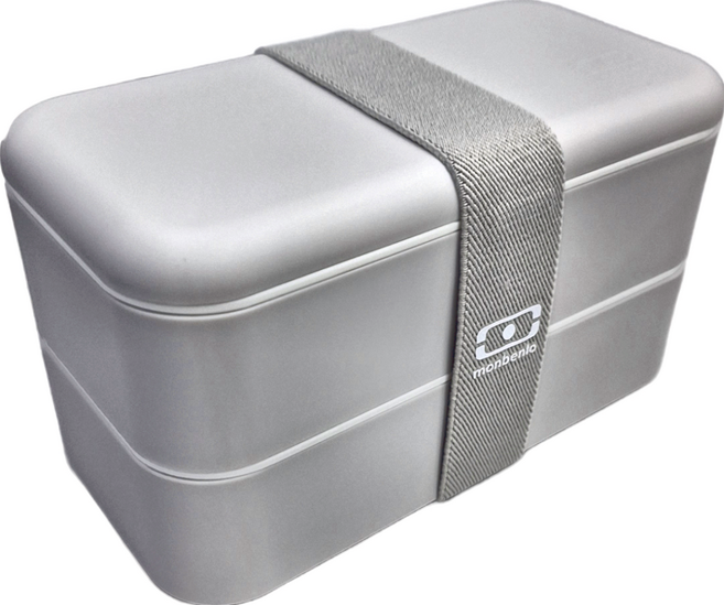 monbento 長方形雙層便當盒 500ml, 冰川灰, 1組