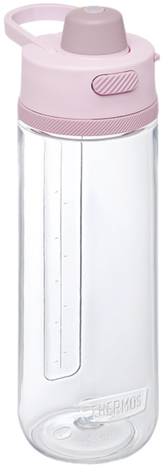 THERMOS 膳魔師 彈蓋輕水瓶 TP4329 一按即開設計 帶吊環 容量刻度標示 方便攜帶, 紫色, 710ml, 1個