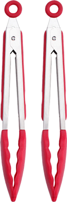 矽膠耐熱料理夾/矽膠夾 26cm, 顏色隨機, 2支