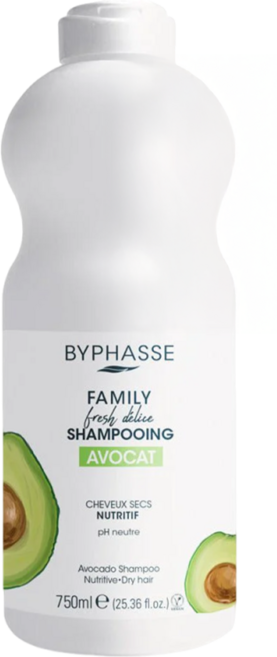 BYPHASSE 酪梨豐潤修護洗髮精, 1瓶, 750ml