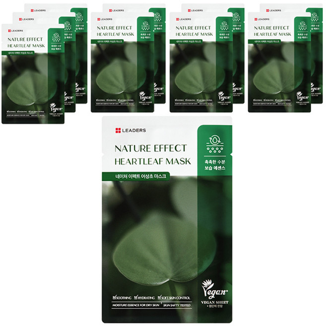 리더스 네이처 이펙트 어성초 마스크 21ml, 10개입, 1개