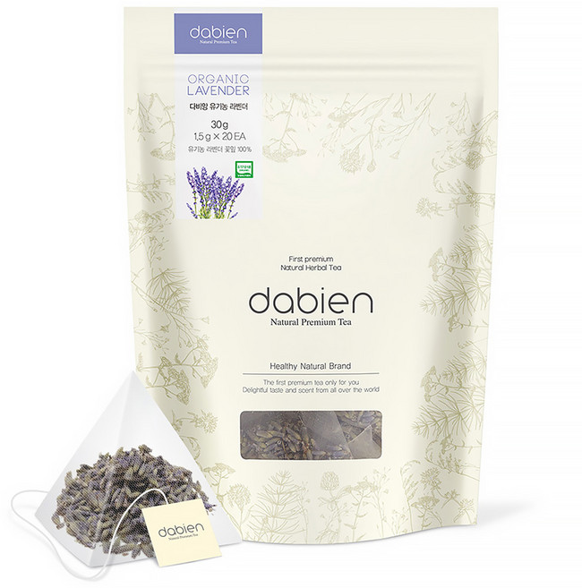 다비앙 유기농 라벤더 생분해티백 침출차, 1.5g, 20개입, 1개