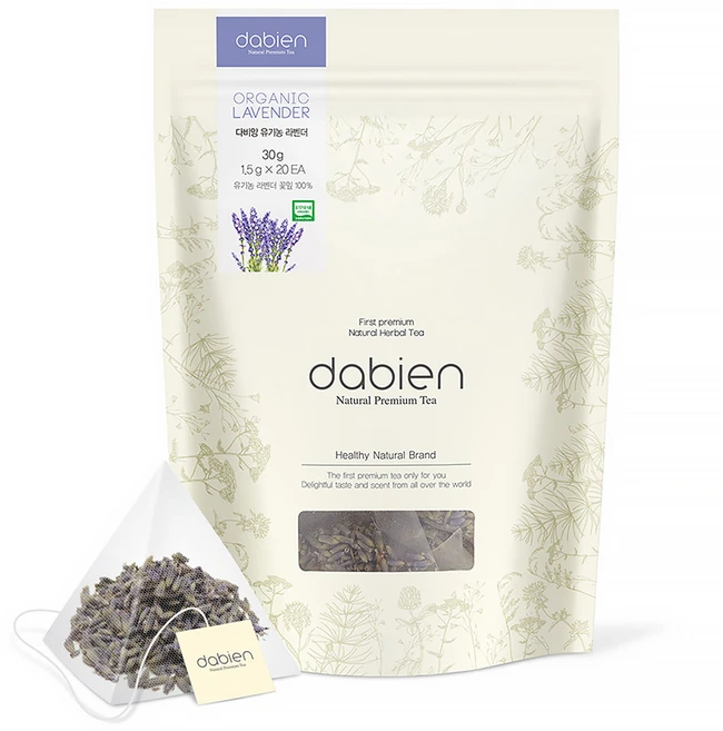 다비앙 유기농 라벤더 생분해티백 침출차, 1.5g, 20개입, 1개 - 쿠팡