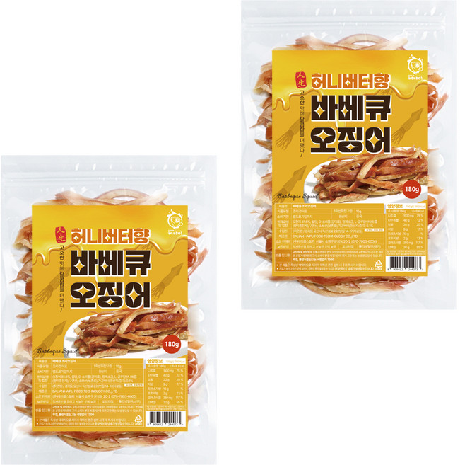Heyami 蜂蜜奶油口味烤魷魚, 180g, 2包