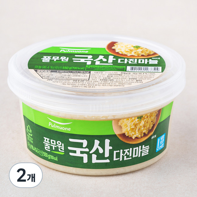 풀무원 다진마늘, 550g, 2개