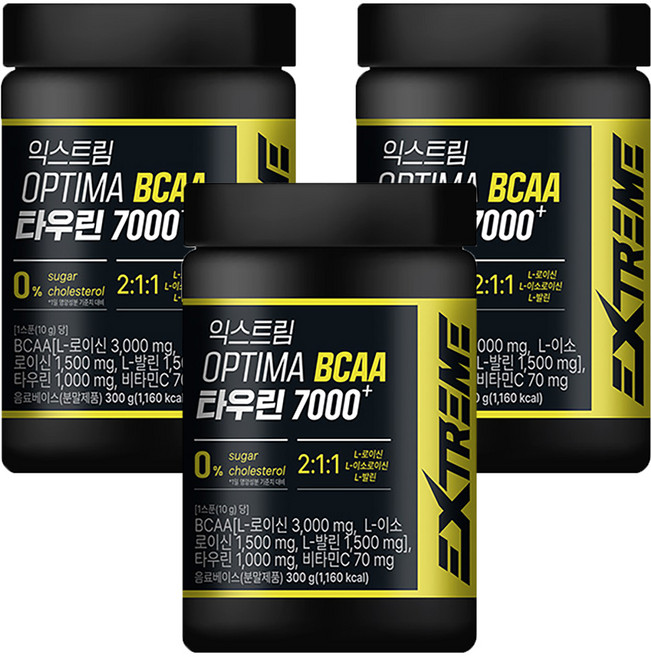 익스트림 옵티마 BCAA 타우린 7000 플러스, 300g, 3개