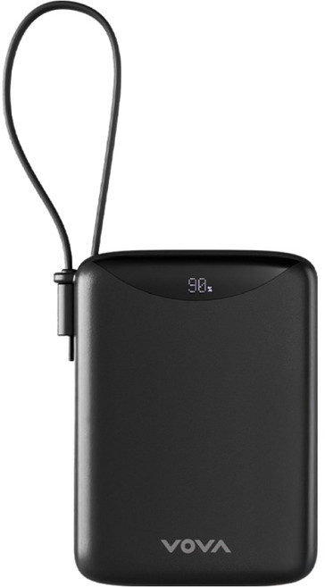 보바 고속충전 일체형 대용량 보조배터리 22.5W 20000mAh, VA-122, 블랙