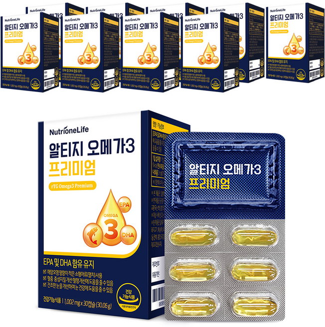 뉴트리원 알티지 오메가 3 프리미엄, 10개, 30정