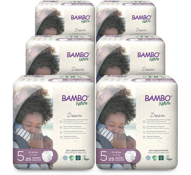 밤보네이처 밤보 드림 밴드형 기저귀 남여공용, 5단계, 150매