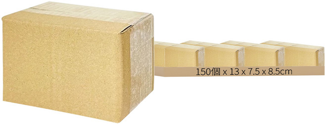 咪咪購物 紙箱, 牛皮紙棕色, 150個