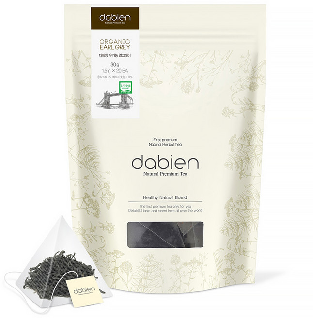 다비앙 유기농 얼그레이 티백, 1.5g, 20개입, 1개