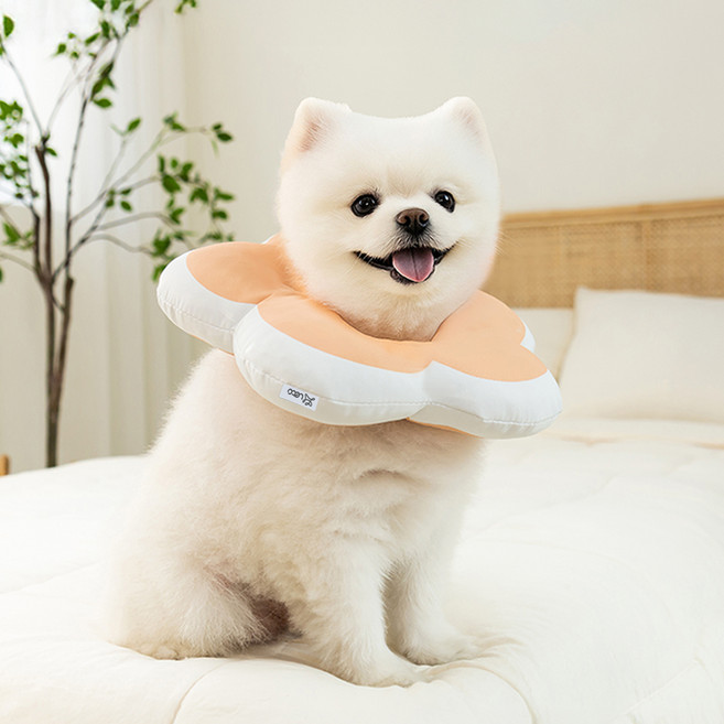 레토 반려동물 플라워 방수 초경량 넥카라, 핑크, 1개