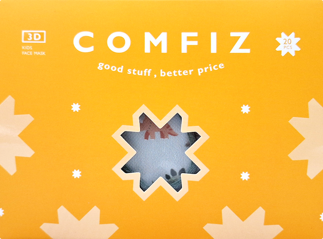 COMFIZ 康菲 3D醫療口罩 幼幼 1~3歲, 20片, 侏儸紀世界, 1盒
