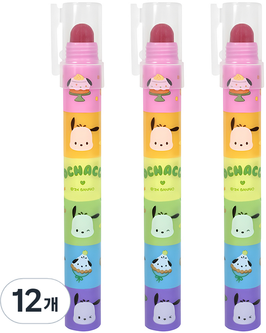 산리오 레인보우 블럭 형광펜, 랜덤발송, 12개