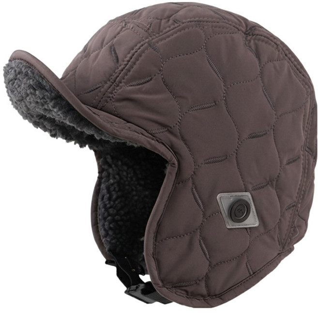 모인 스포츠 인조 양털 이중 퀼팅 아웃도어 모자, 브릭그레이, 1개