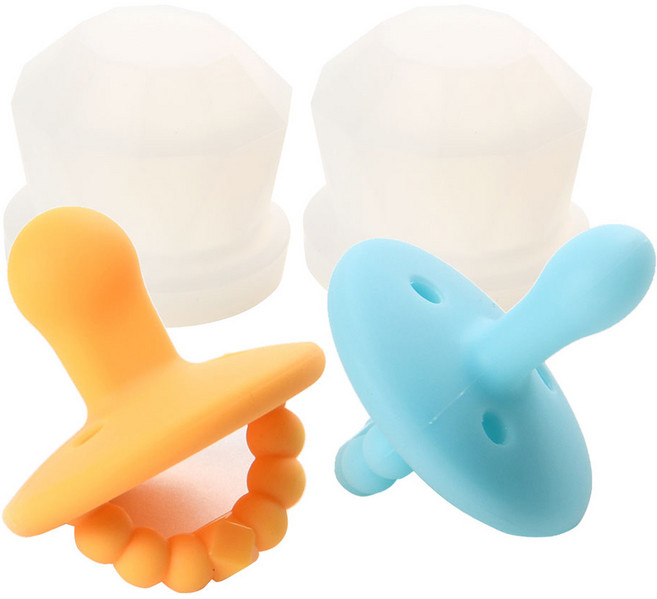 데일리라이크 봉봉 탄생석 노리개 젖꼭지 2종 세트, 04 토파즈, 아쿠아마린, 2단계(4개월이상), 1세트