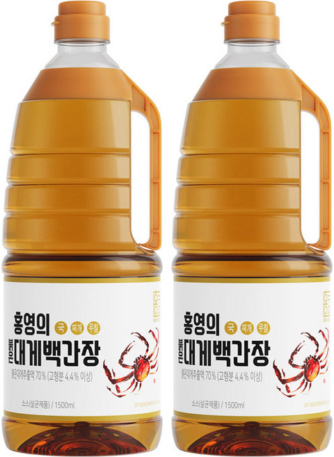 홍영의 붉은대게 백간장, 1.5L, 2개