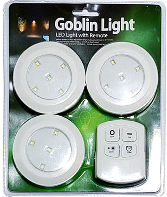 고블린 LED 라이트 램프 3p + 리모컨, 혼합색상
