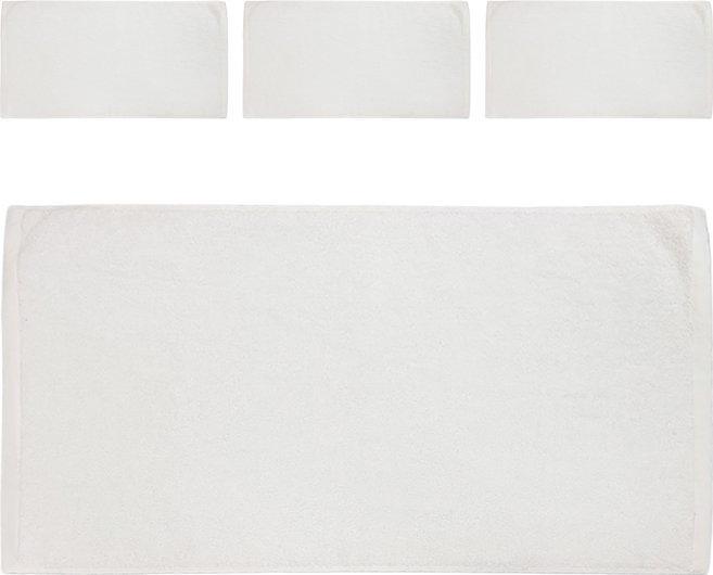 LIFE 來福牌 HS0548 毛巾 (原棉) 36x76cm 150g 100%純棉 台灣製, 白色, 4條