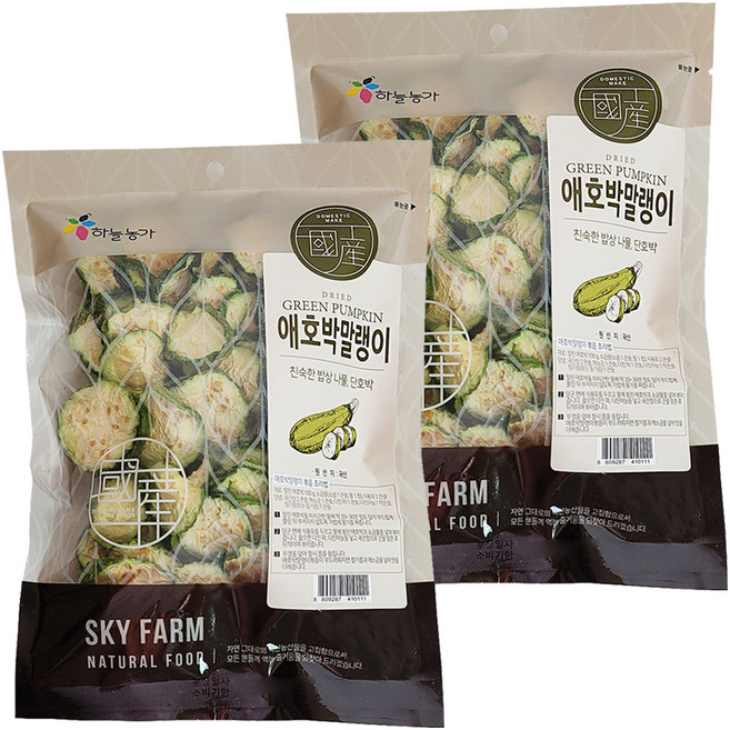 나물이야기 국산 애호박말랭이, 100g, 2개