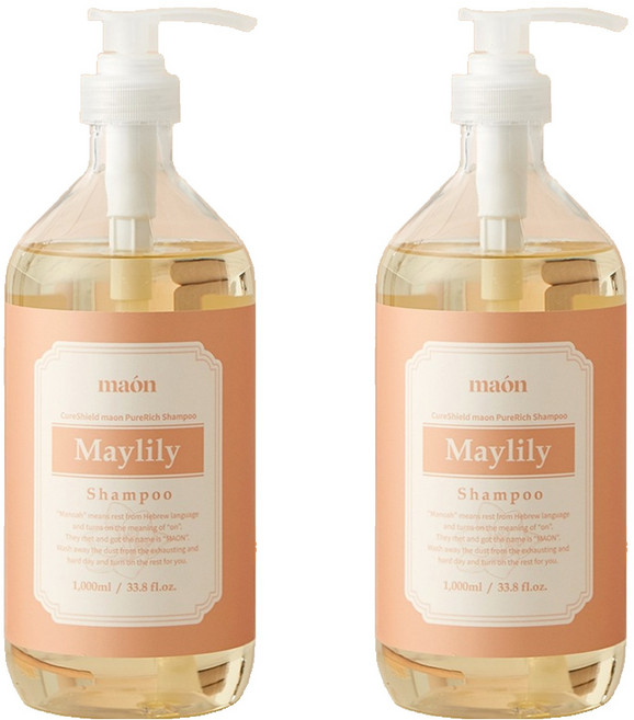 큐어실드 마온 약산성 비건 샴푸 메이릴리 프리지어향, 2개