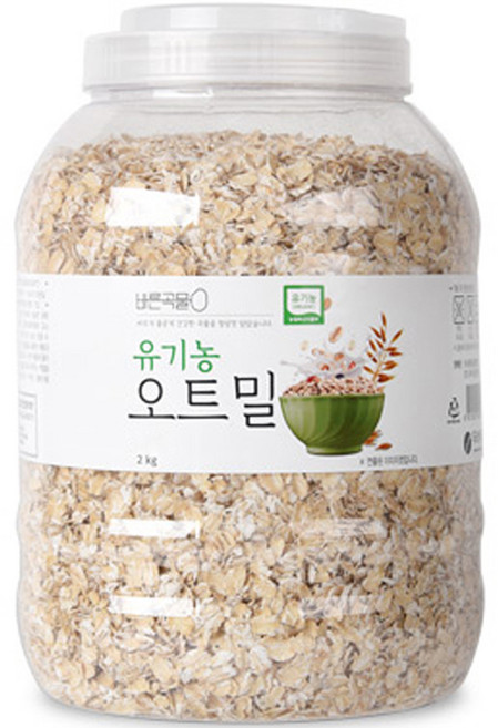 바른곡물 유기농 오트밀, 2kg, 1개