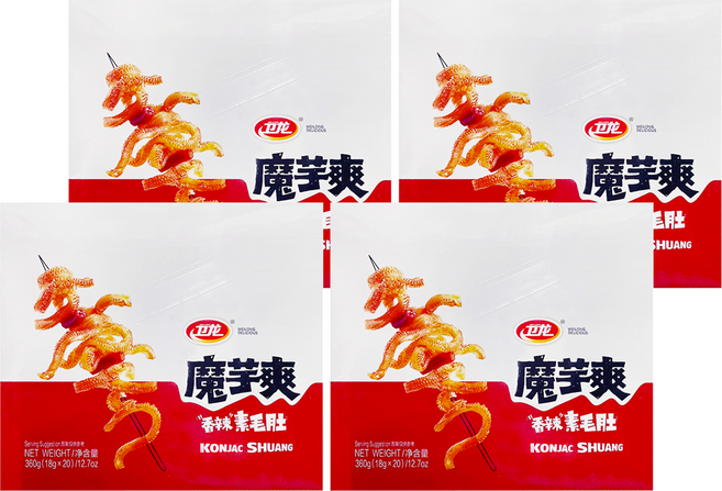 衛龍 香辣素毛肚 20包入, 360g, 4盒