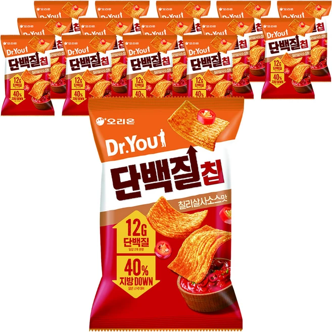 닥터유 단백질칩 칠리살사맛, 60g, 15개 - 쿠팡