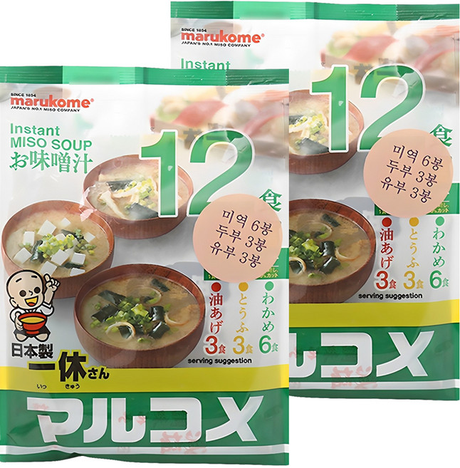 마루코메 잇큐상 즉석미소 겐넨 12식, 186g, 2개