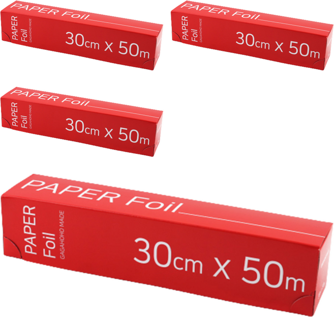 가가호호 종이호일 롤형, 50m, 1개입, 4개